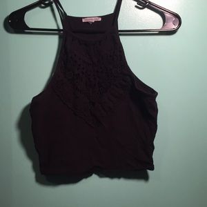 Cute crop too with see through top